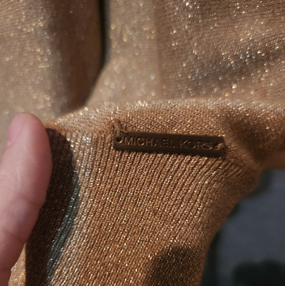 Michael Kors Gold Cowl Neck Tunic Sweater - Picture 2 of 4